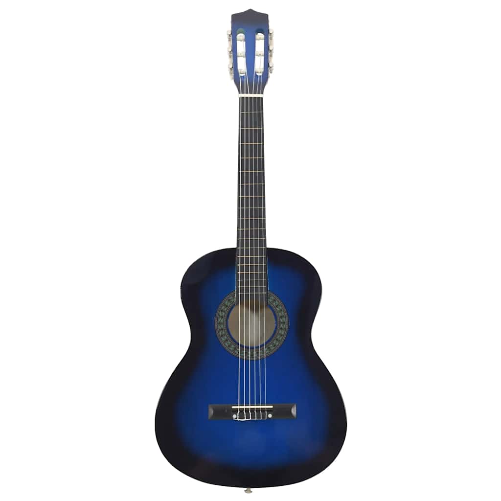 Vidaxl 8-delt guitar sæt klassisk nybegynder 3 4 36 Blå