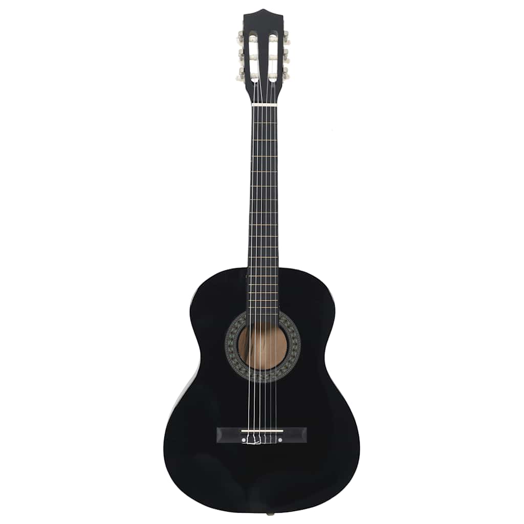 Vidaxl 8-delt guitar sæt klassisk nybegynder 3 4 36 Sort