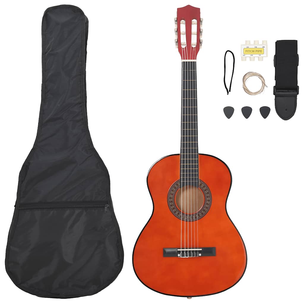 Vidaxl 8-delt guitar sæt klassisk nybegynder 3 4 36