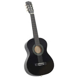 Vidaxl 8-delt guitar sæt klassisk nybegynder 1 2 34 Sort