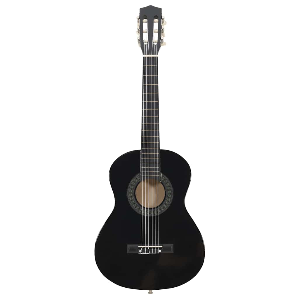 Vidaxl 8-delt guitar sæt klassisk nybegynder 1 2 34 Sort