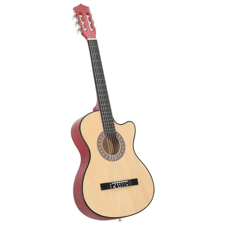 Vidaxl Guitar Cutaway med 6 strenge vestlige akustiske 38 Lindenhout
