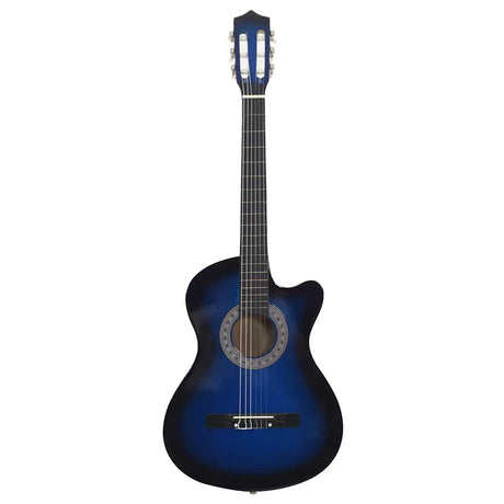 Vidaxl Guitar Cutaway med 6 Strings Western Classic 38 tonet blå