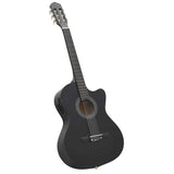 Vidaxl guitar cutaway med equalizer 6 strenge western klassisk sort