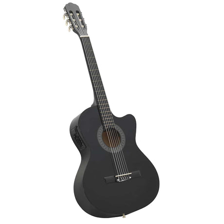 Vidaxl guitar cutaway med equalizer 6 strenge western klassisk sort