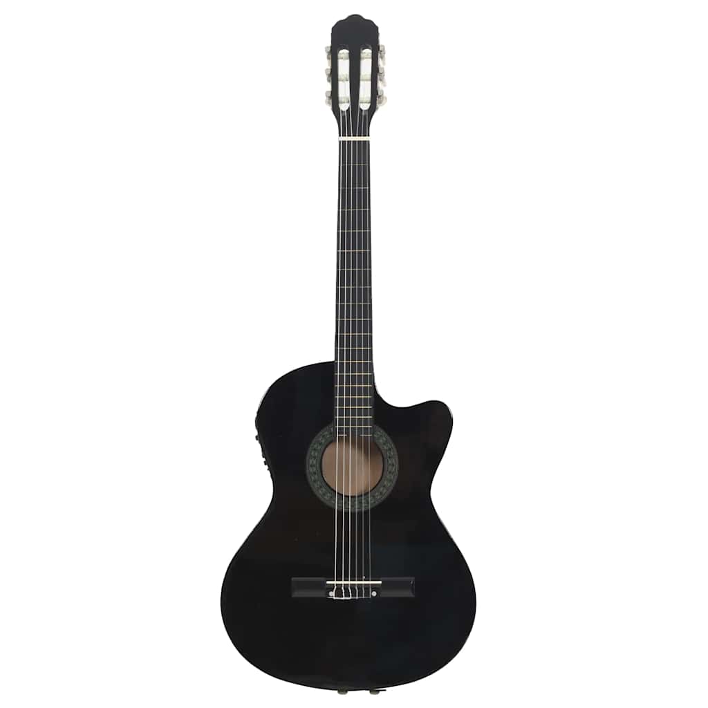 Vidaxl guitar cutaway med equalizer 6 strenge western klassisk sort