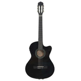 Vidaxl guitar cutaway med equalizer 6 strenge western klassisk sort