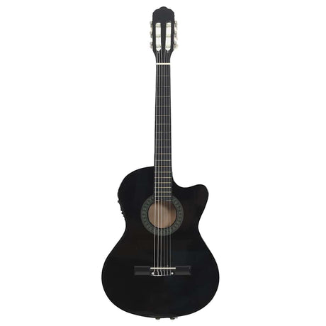 Vidaxl guitar cutaway med equalizer 6 strenge western klassisk sort