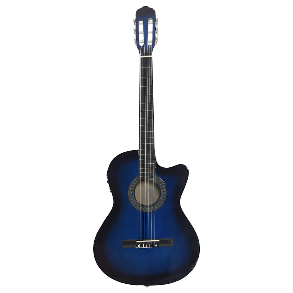 Vidaxl Guitar Cutaway med Equalizer 6 Strings Western Classic Blue