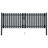 Vidaxl Port dobbelt 306x150 cm stål antracit