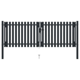 Vidaxl Port dobbelt 306x150 cm stål antracit