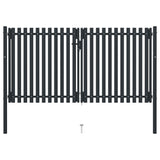 Vidaxl Port dobbelt 306x200 cm stål antracit