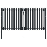 Vidaxl Port dobbelt 306x200 cm stål antracit