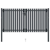 Vidaxl Port dobbelt 306x220 cm stål antracit