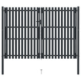 Vidaxl Port dobbelt 306x250 cm stål antracit