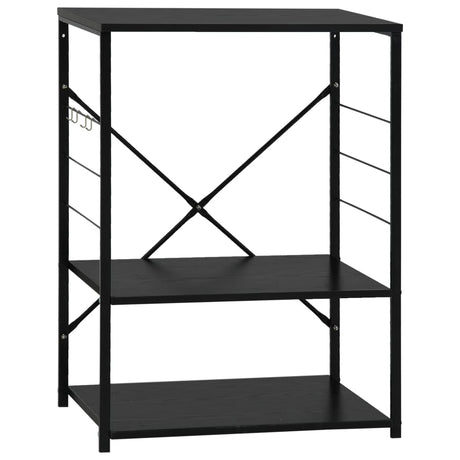 Vidaxl Mikrobølgebord 60x39,6x79,5 cm Forarbejdet træ sort