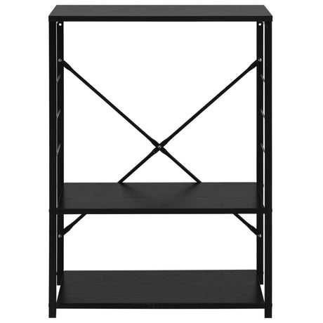 Vidaxl Mikrobølgebord 60x39,6x79,5 cm Forarbejdet træ sort