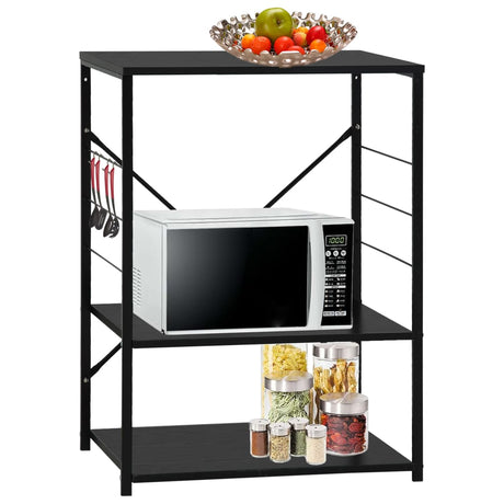 Vidaxl Mikrobølgebord 60x39,6x79,5 cm Forarbejdet træ sort