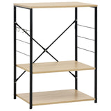 Vidaxl Mikrobølgebord 60x39,6x79,5 cm Forarbejdet træ Sort og eg Farve