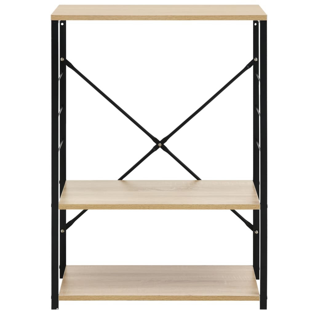 Vidaxl Mikrobølgebord 60x39,6x79,5 cm Forarbejdet træ Sort og eg Farve