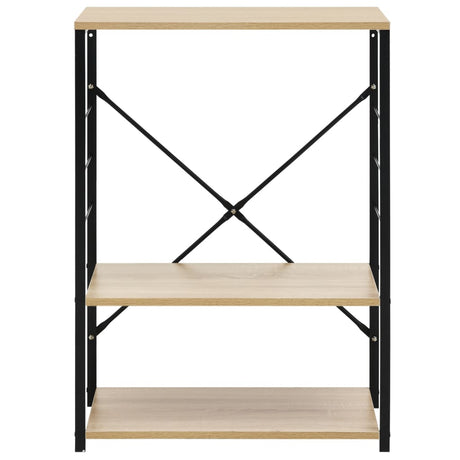 Vidaxl Mikrobølgebord 60x39,6x79,5 cm Forarbejdet træ Sort og eg Farve