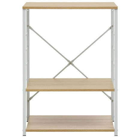 VIDAXL Mikrobølgeskab 60x39,6x79,5 cm Forarbejdet træhvide og eg farvet