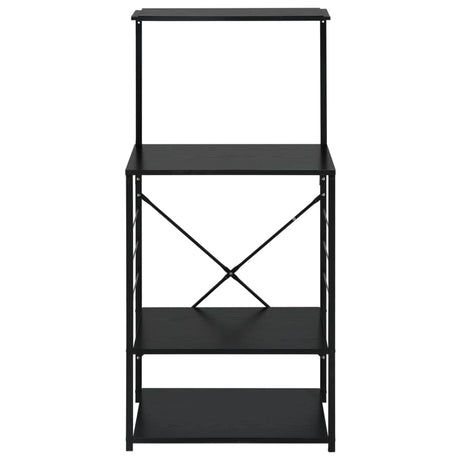 Vidaxl Mikrobølgebord 60x39.6x123 cm forarbejdet træ sort