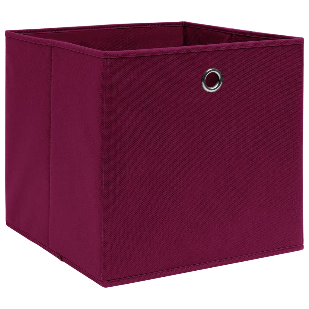 Vidaxl opbevaringsbokse 4 stk 32x32x32 cm stof mørkerød