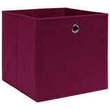 Vidaxl opbevaringsbokse 4 stk 32x32x32 cm stof mørkerød