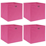 Vidaxl opbevaringsbokse 4 stk 32x32x32 cm stofrosa