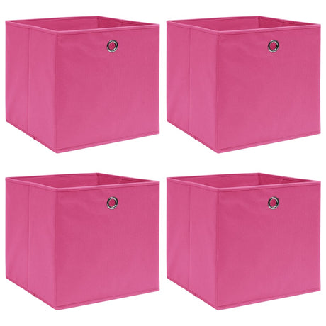 Vidaxl opbevaringsbokse 4 stk 32x32x32 cm stofrosa