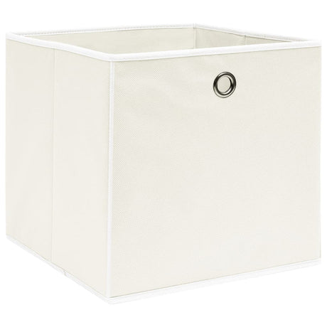 Vidaxl opbevaringsbokse 4 stk 32x32x32 cm stof hvid