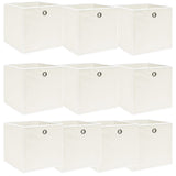 Vidaxl opbevaringsbokse 10 stk 32x32x32 cm stof hvid