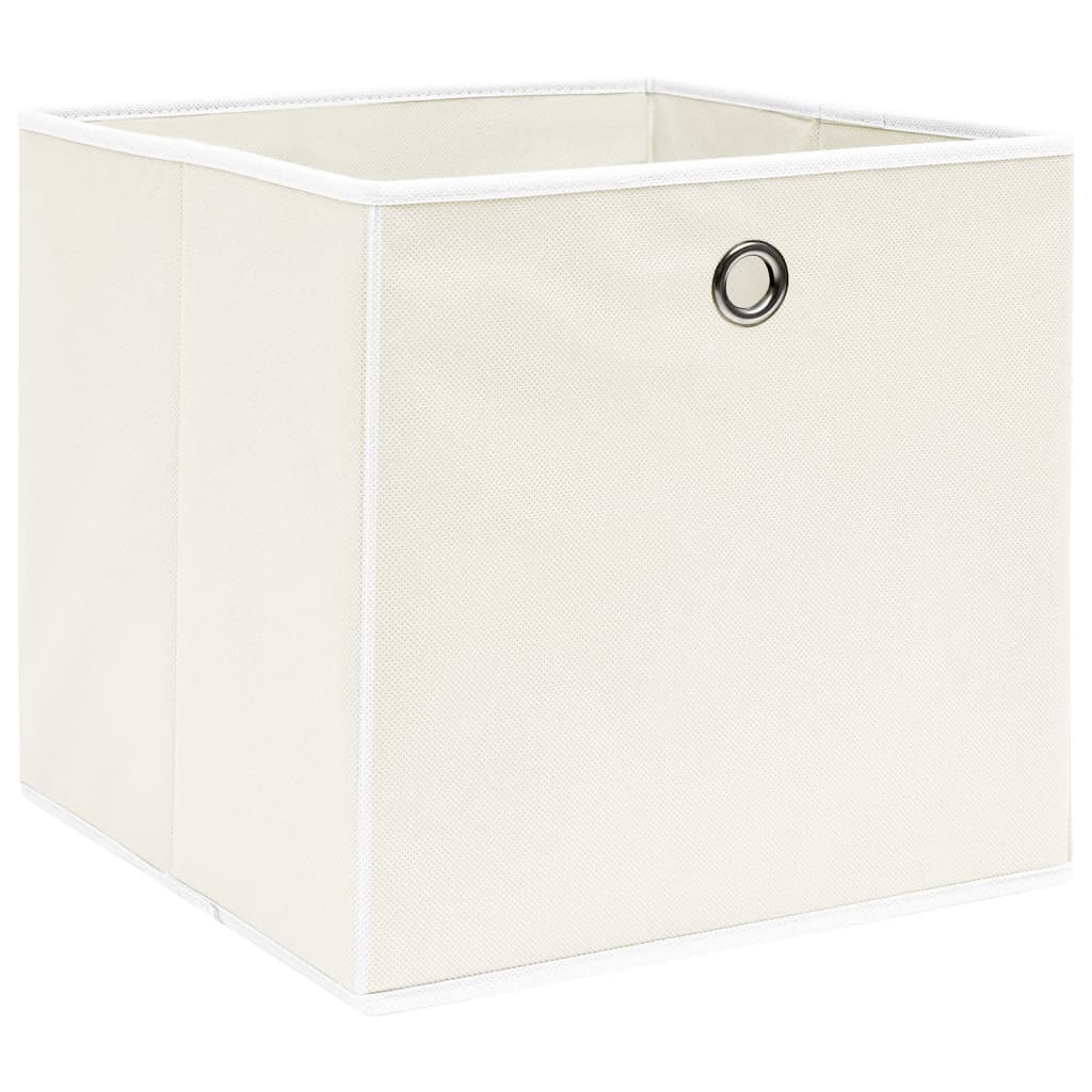 Vidaxl opbevaringsbokse 10 stk 32x32x32 cm stof hvid
