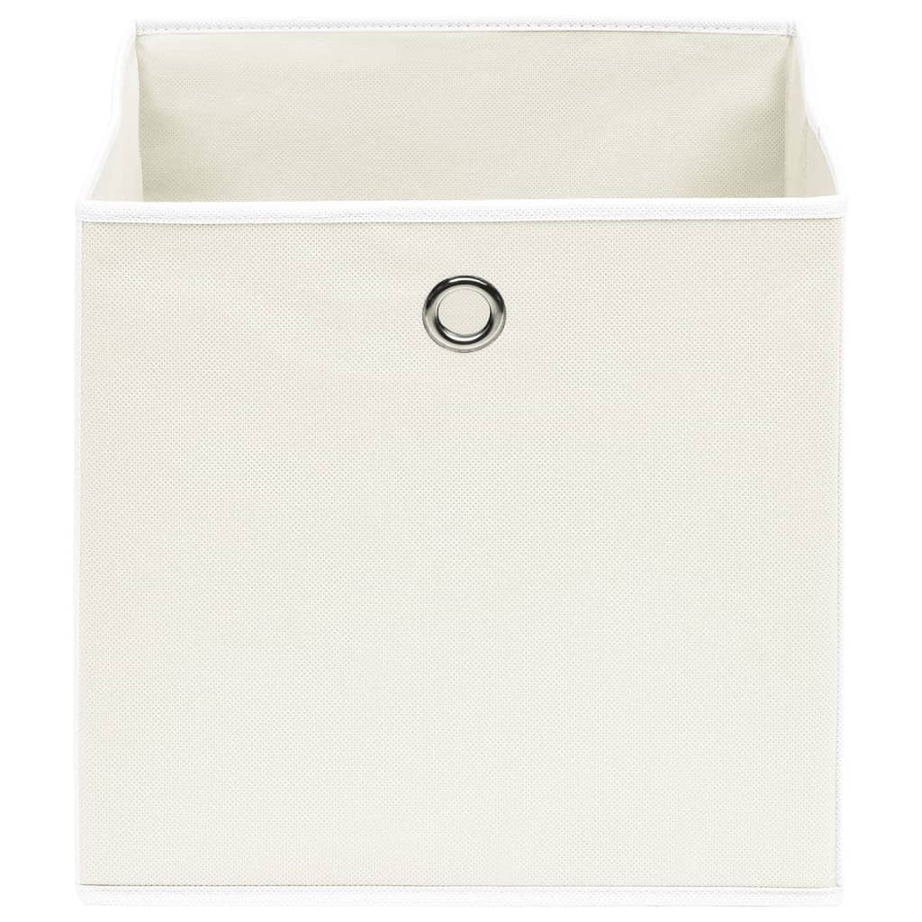 Vidaxl opbevaringsbokse 10 stk 32x32x32 cm stof hvid