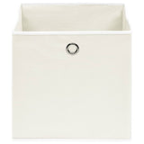 Vidaxl opbevaringsbokse 10 stk 32x32x32 cm stof hvid