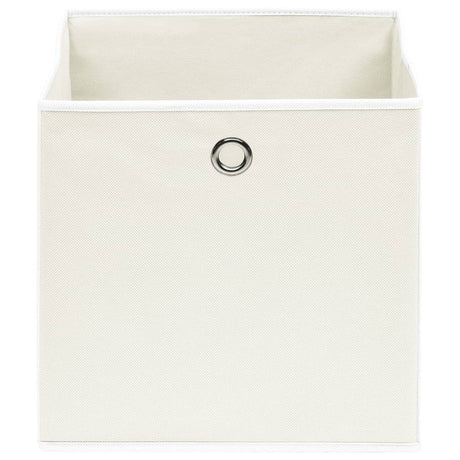 Vidaxl opbevaringsbokse 10 stk 32x32x32 cm stof hvid