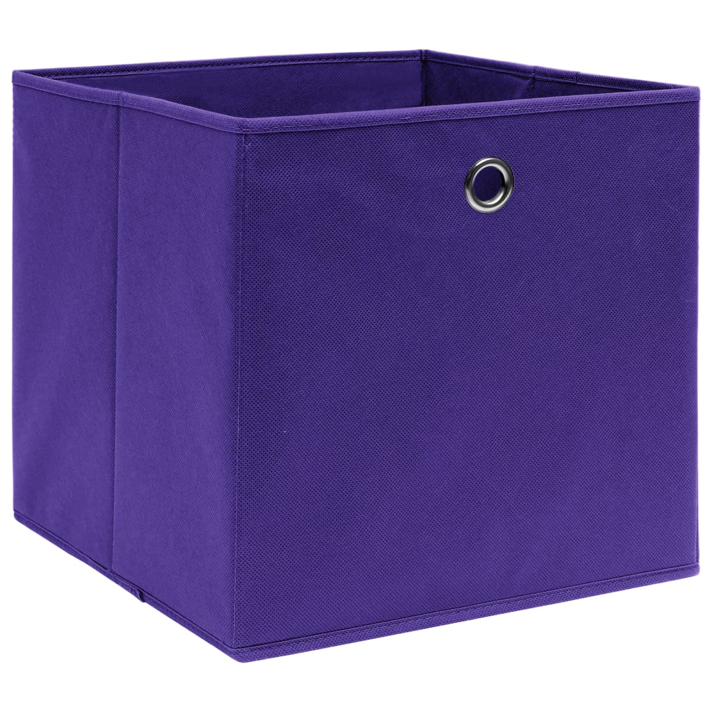Vidaxl opbevaringsbokse 4 stk 32x32x32 cm stof lilla lilla