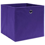Vidaxl opbevaringsbokse 4 stk 32x32x32 cm stof lilla lilla