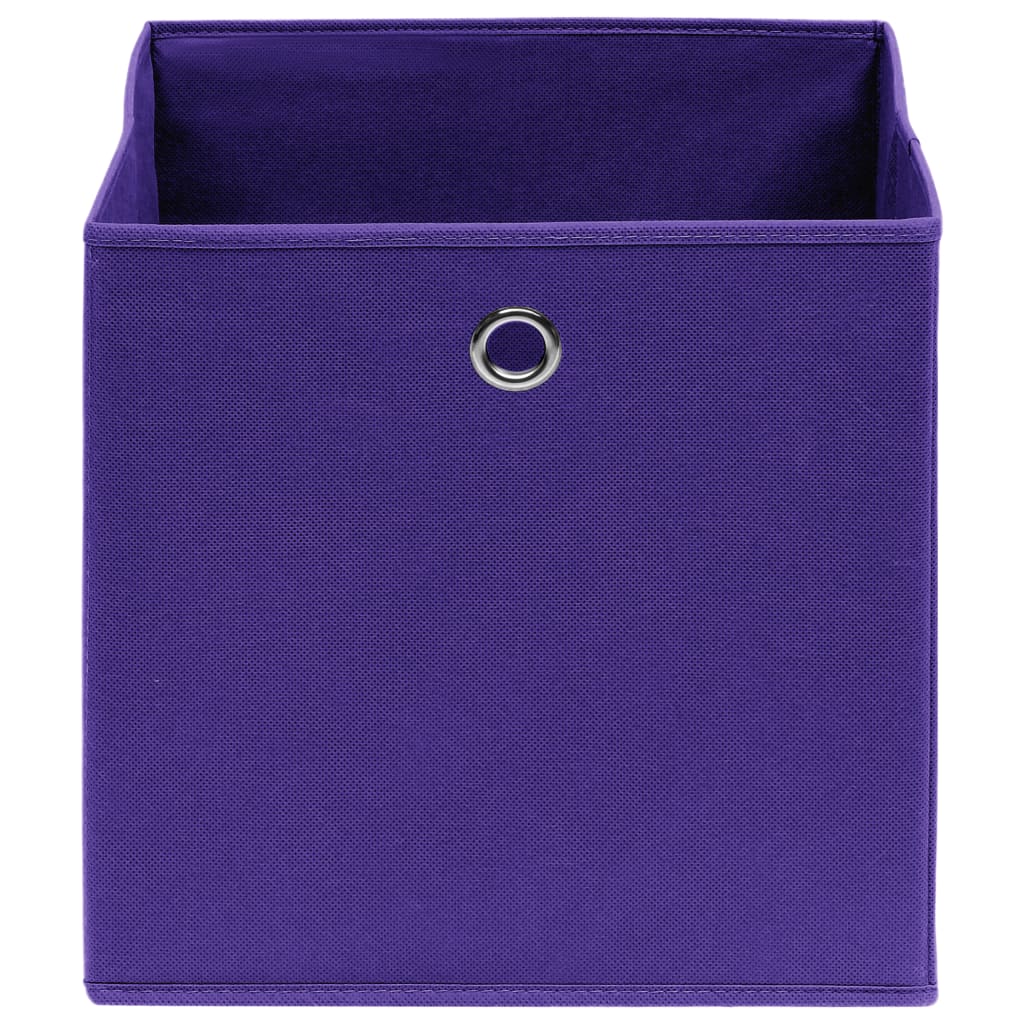 Vidaxl opbevaringsbokse 4 stk 32x32x32 cm stof lilla lilla