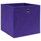 Vidaxl opbevaringsbokse 10 stk 32x32x32 cm stof lilla lilla