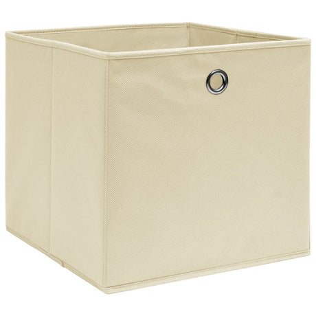 Vidaxl opbevaringsbokse 4 stk 32x32x32 cm stofcreme -farvet