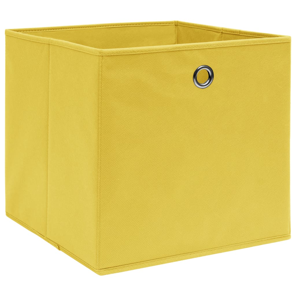 Vidaxl opbevaringsbokse 4 stk 32x32x32 cm stof gul