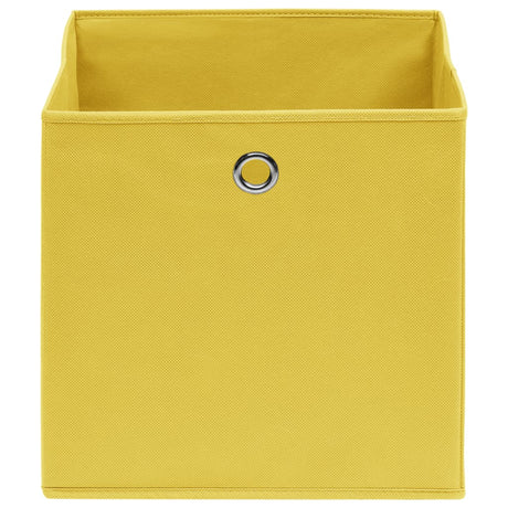 Vidaxl opbevaringsbokse 4 stk 32x32x32 cm stof gul
