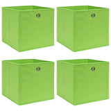 Vidaxl opbevaringsbokse 4 stk 32x32x32 cm stofgrøn