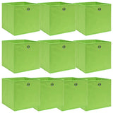 Vidaxl opbevaringsbokse 10 stk 32x32x32 cm stofgrøn