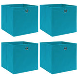 Vidaxl opbevaringsbokse 4 stk 32x32x32 cm stof babyblå