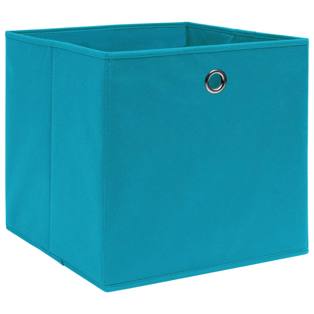 Vidaxl opbevaringsbokse 4 stk 32x32x32 cm stof babyblå