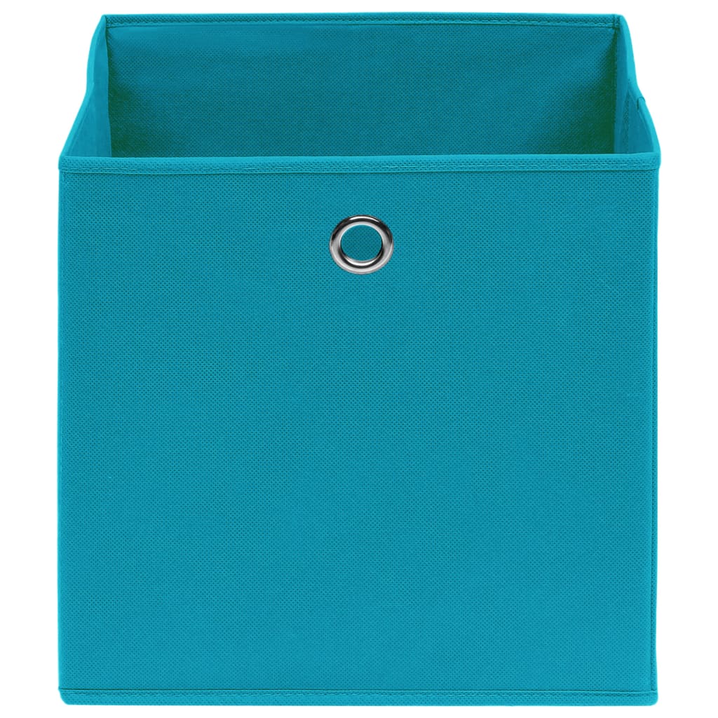 Vidaxl opbevaringsbokse 4 stk 32x32x32 cm stof babyblå