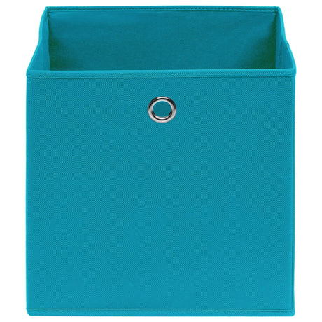 Vidaxl opbevaringsbokse 4 stk 32x32x32 cm stof babyblå